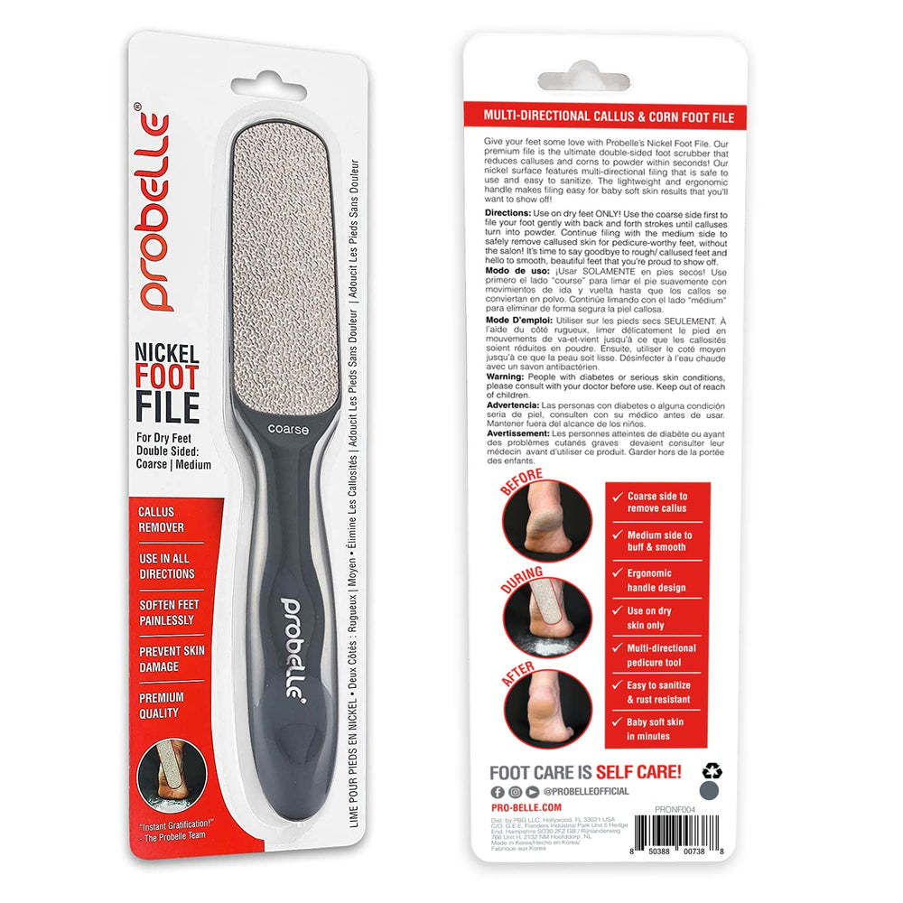 Probelle foot file packaging and storage for easy organization