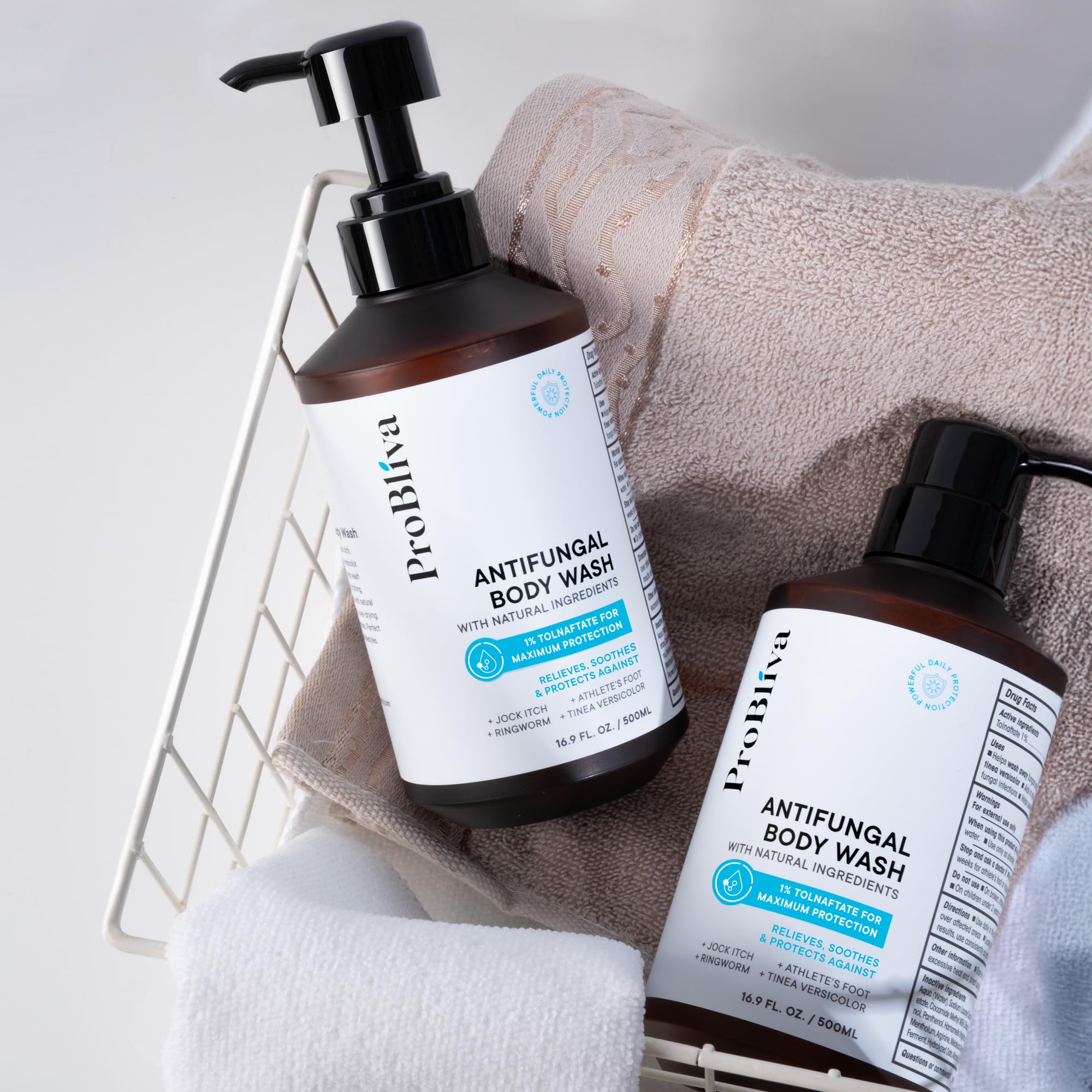 ProBliva athlete-ready cleanser visual emphasizes odor control after workouts.