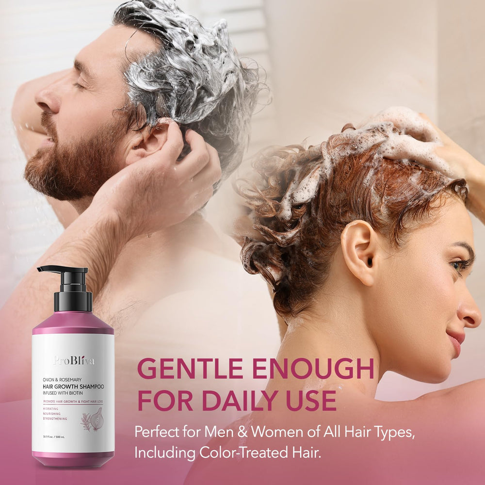 Aplicación suave del Champú ProBliva en el cabello