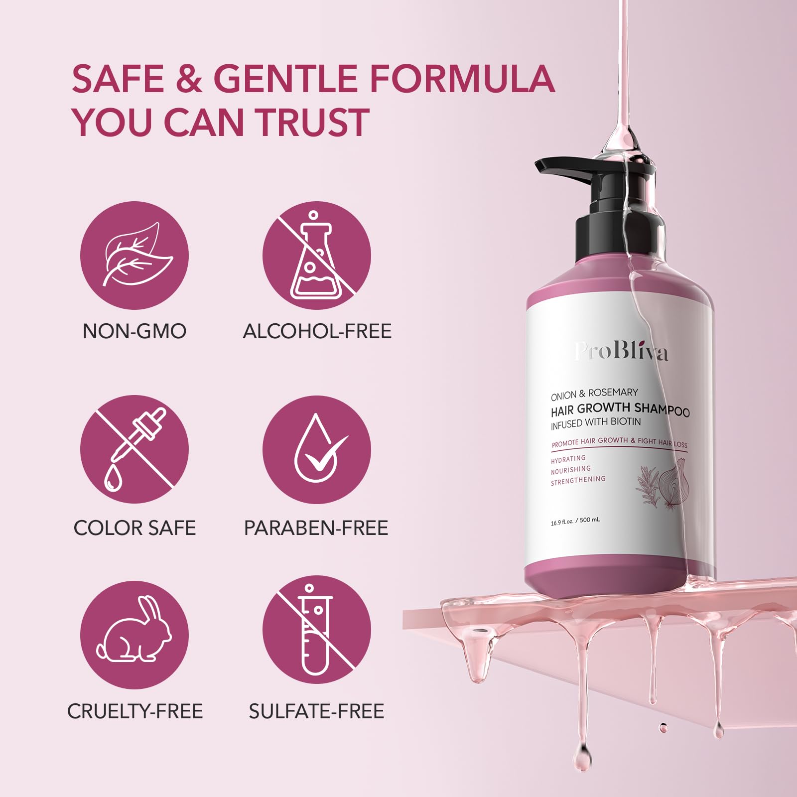 Cabello más fuerte y brillante con ProBliva Champú
