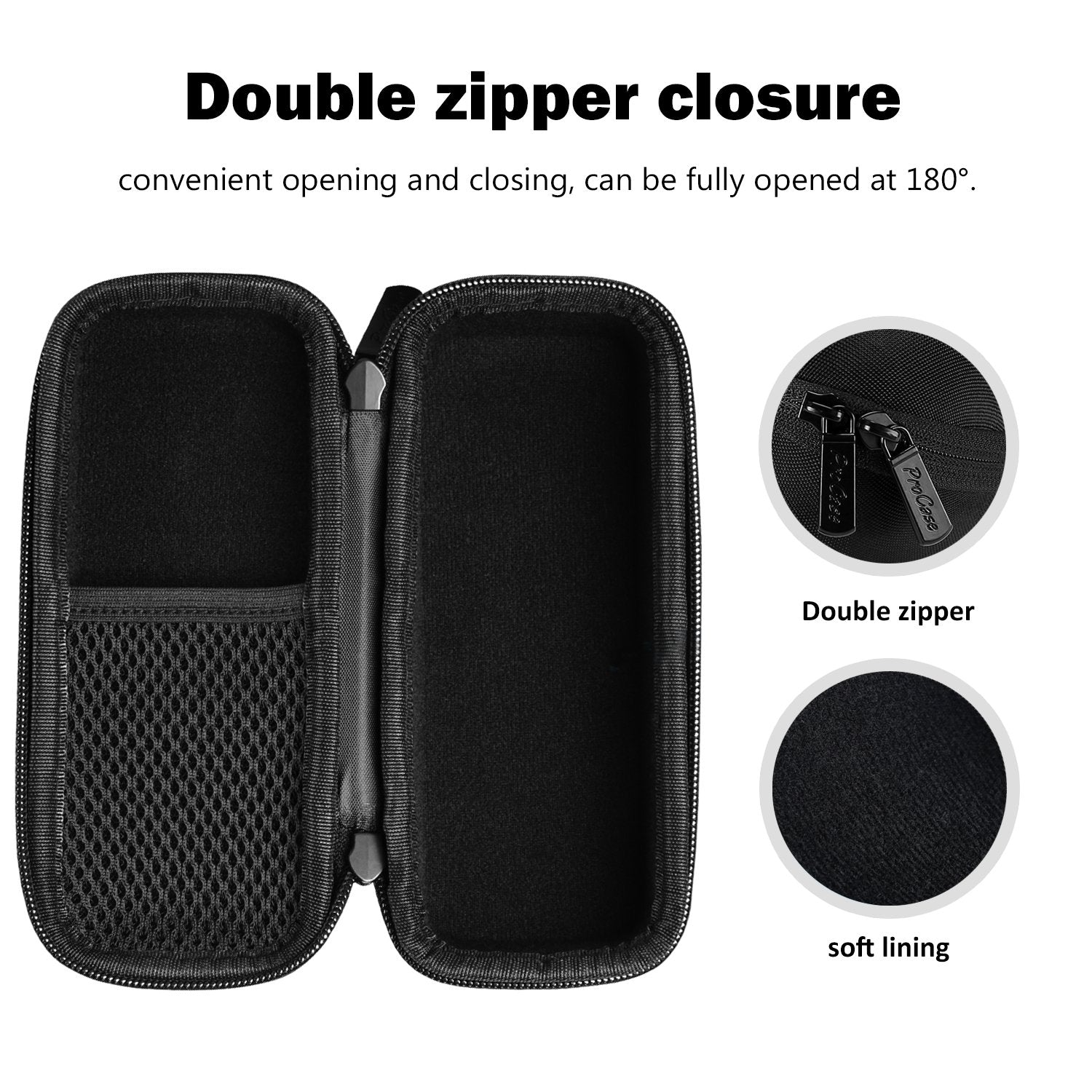 ProCase compact travel case fits in backpacks or carry-on bags.