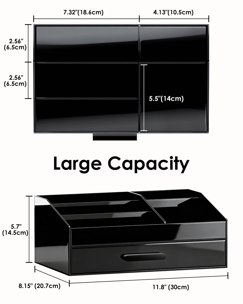 ProCase large capacity grid design maximizes space for fragrances