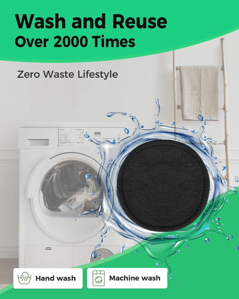 Prociv mesh laundry bag with pads ready for washing.