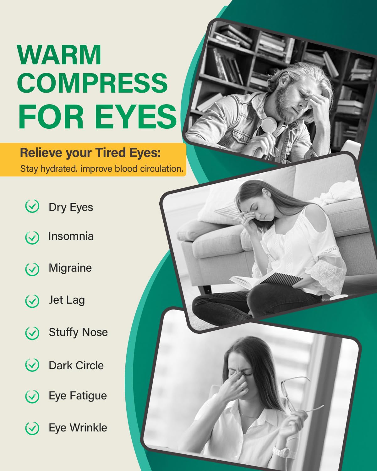 ProCIV warm eye compress delivers comforting heat for travel or bedtime