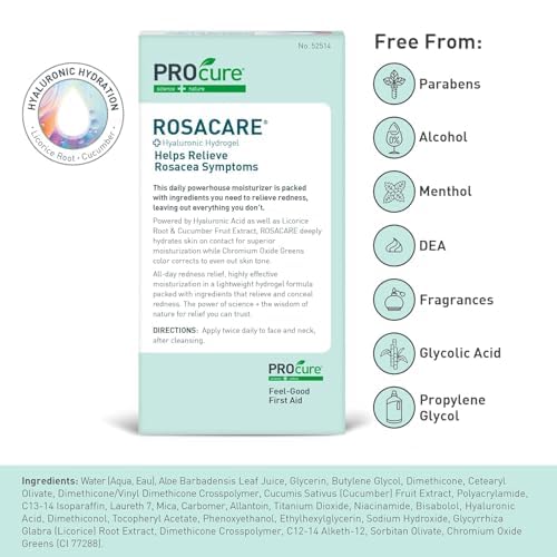 TEXTURA LIGERA de PROcure Rosacare hidrogel para alivio inmediato en la piel