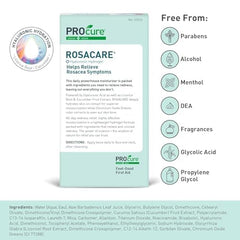 TEXTURA LIGERA de PROcure Rosacare hidrogel para alivio inmediato en la piel
