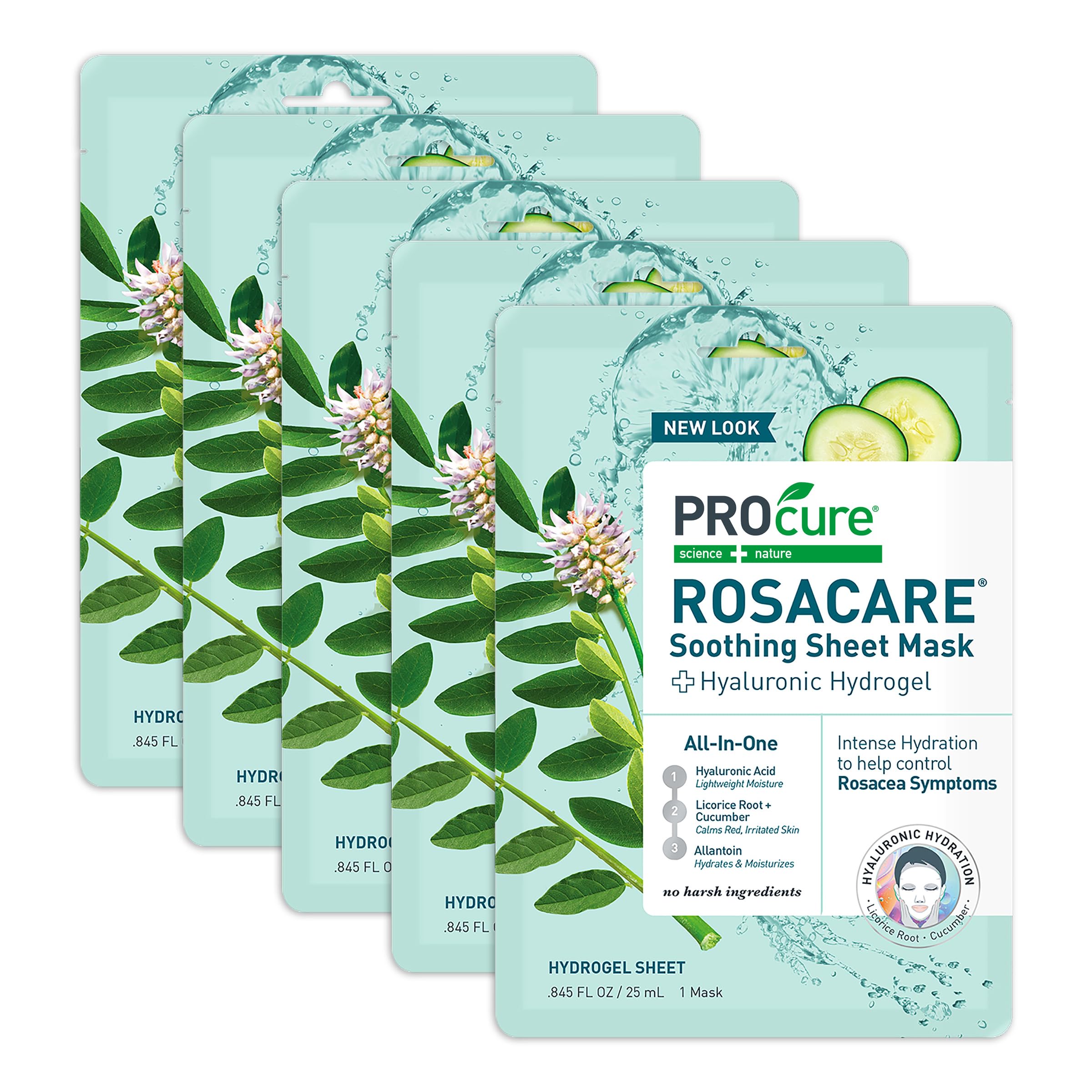 PROcure Rosacare mascarilla hoja para hidratación profunda de la piel.