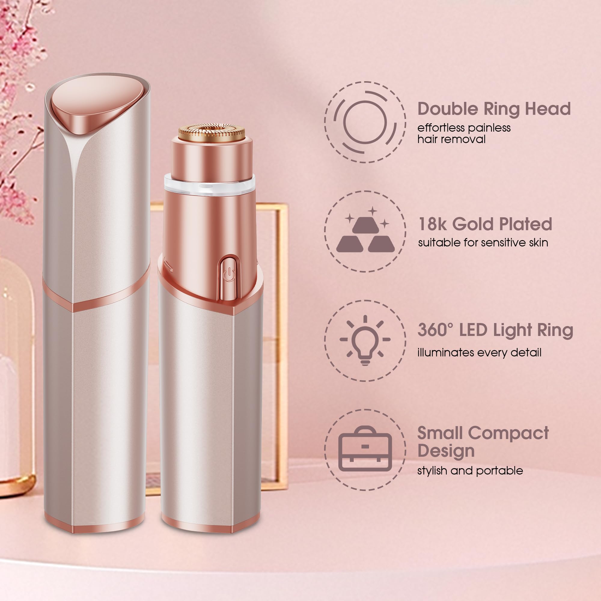 Profeir rose gold for upper lip — precise use on delicate areas.