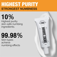 Proinnate Numbing Cream menthol and emu oil detail for cooling comfort.