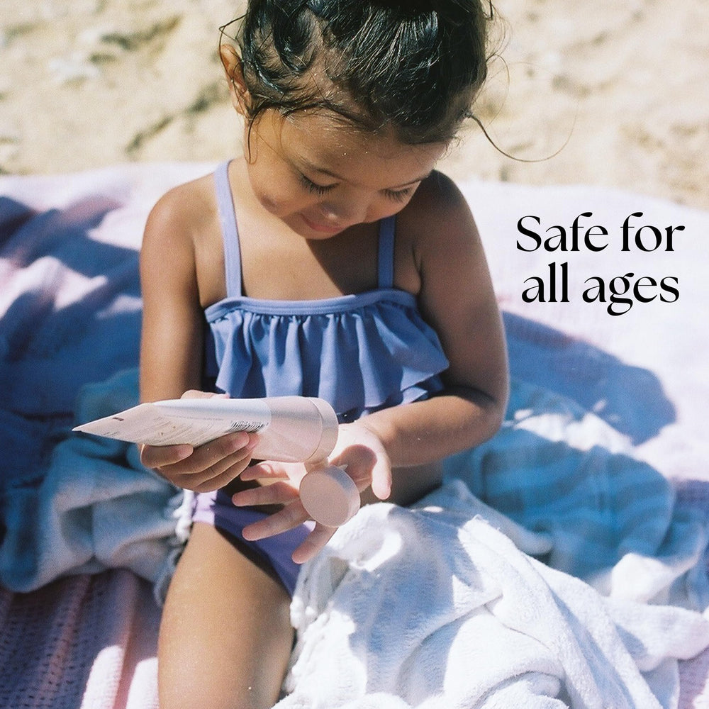 Project Reef sunscreen outdoors near the shoreline for sun protection.
