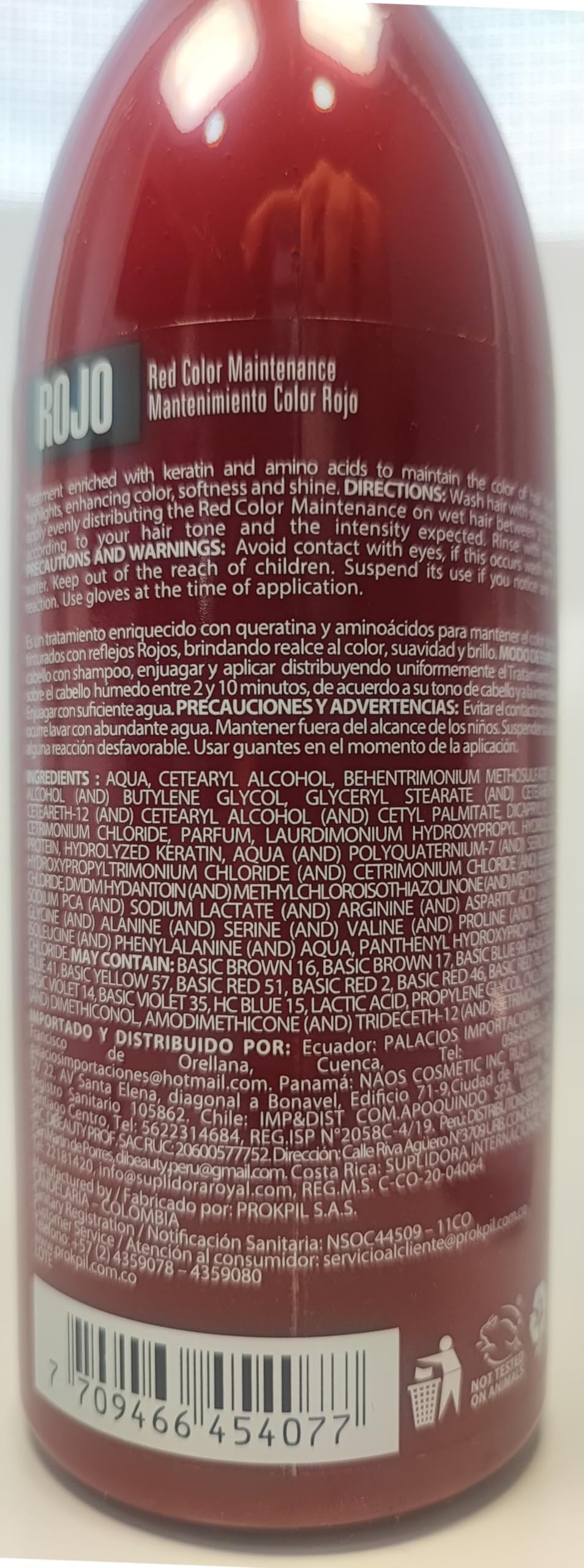 Prokpil Red Maintenance hair aftercare scene implies shine.