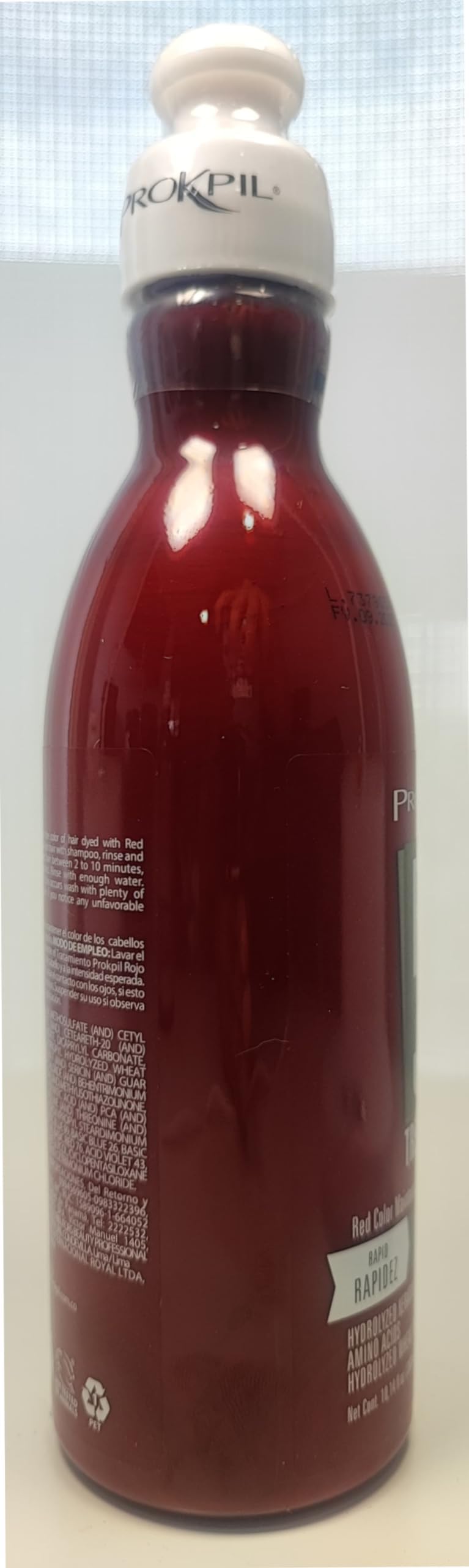 Prokpil Red Maintenance product shot conveys easy 5-minute treatment.