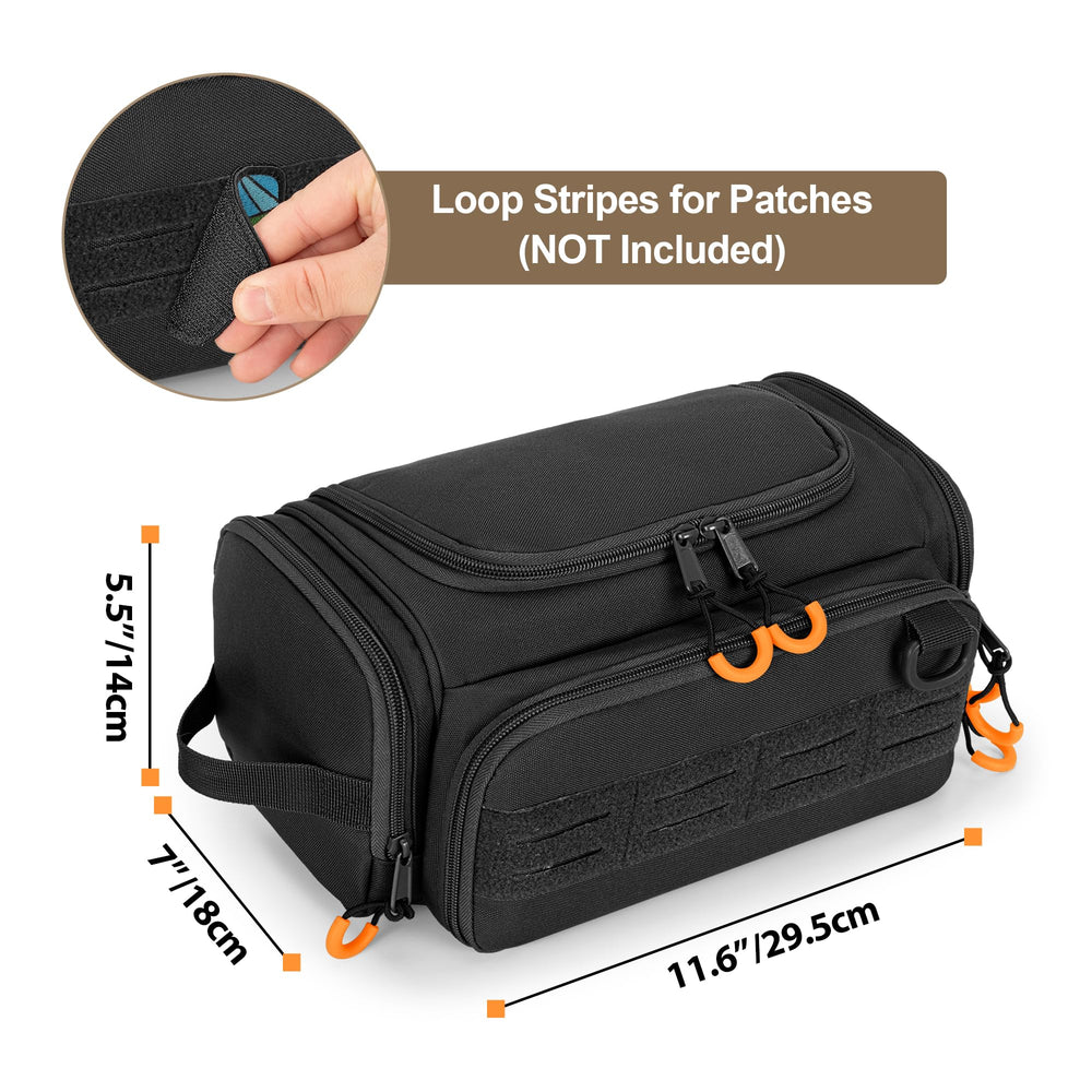 Prokva bag front loop allows personalization with patches and badges