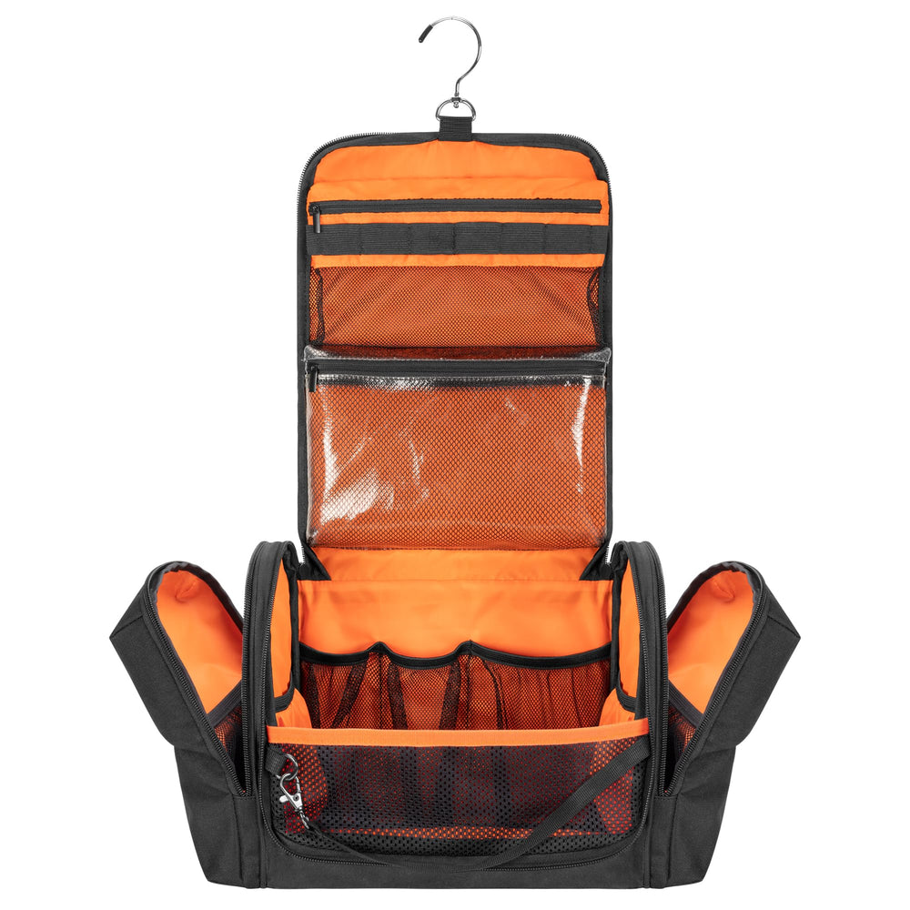 Prokva Tactical Toiletry Bag main compartment organizes grooming items for easy access.