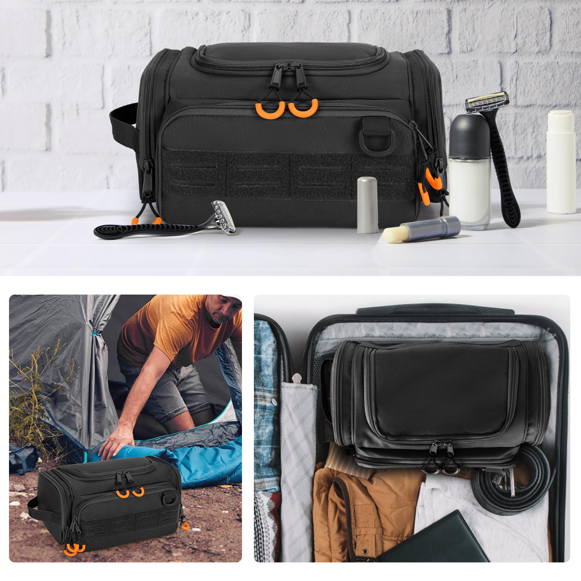 Prokva bag interior mesh pockets organize small items like swabs and toothpaste