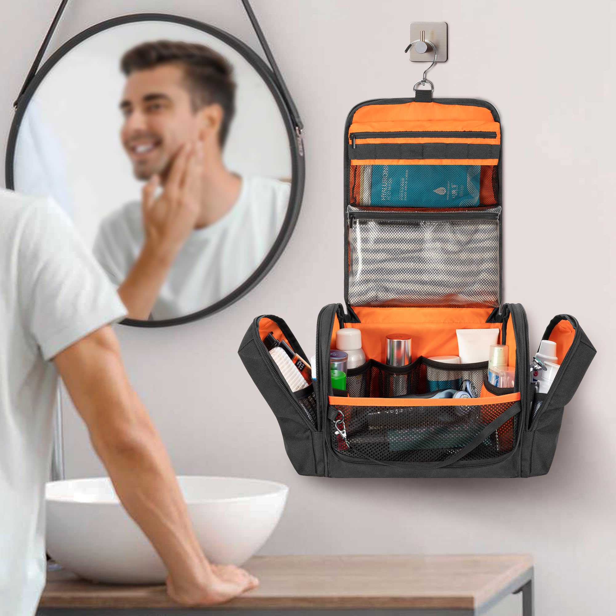 Prokva Tactical Toiletry Bag nylon fabric designed for travel durability.