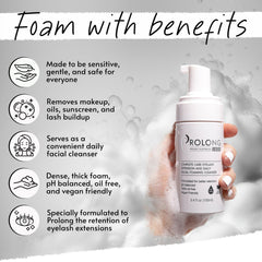 PROLONG LASH foaming cleanser for lash extensions and natural lashes