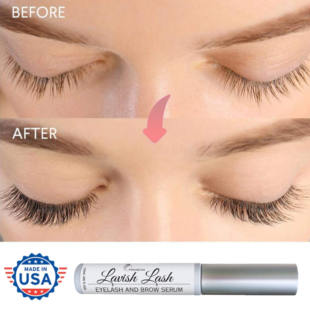 Pronexa Lavish Lash brow serum tube ready for targeted regrowth.