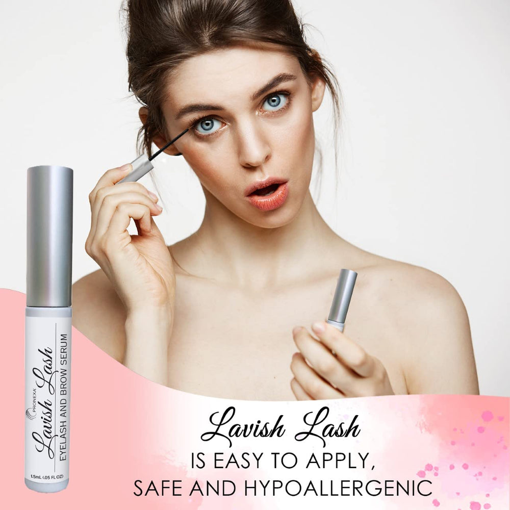 Pronexa Lavish Lash dermatologist-certified formula for sensitive eyes.