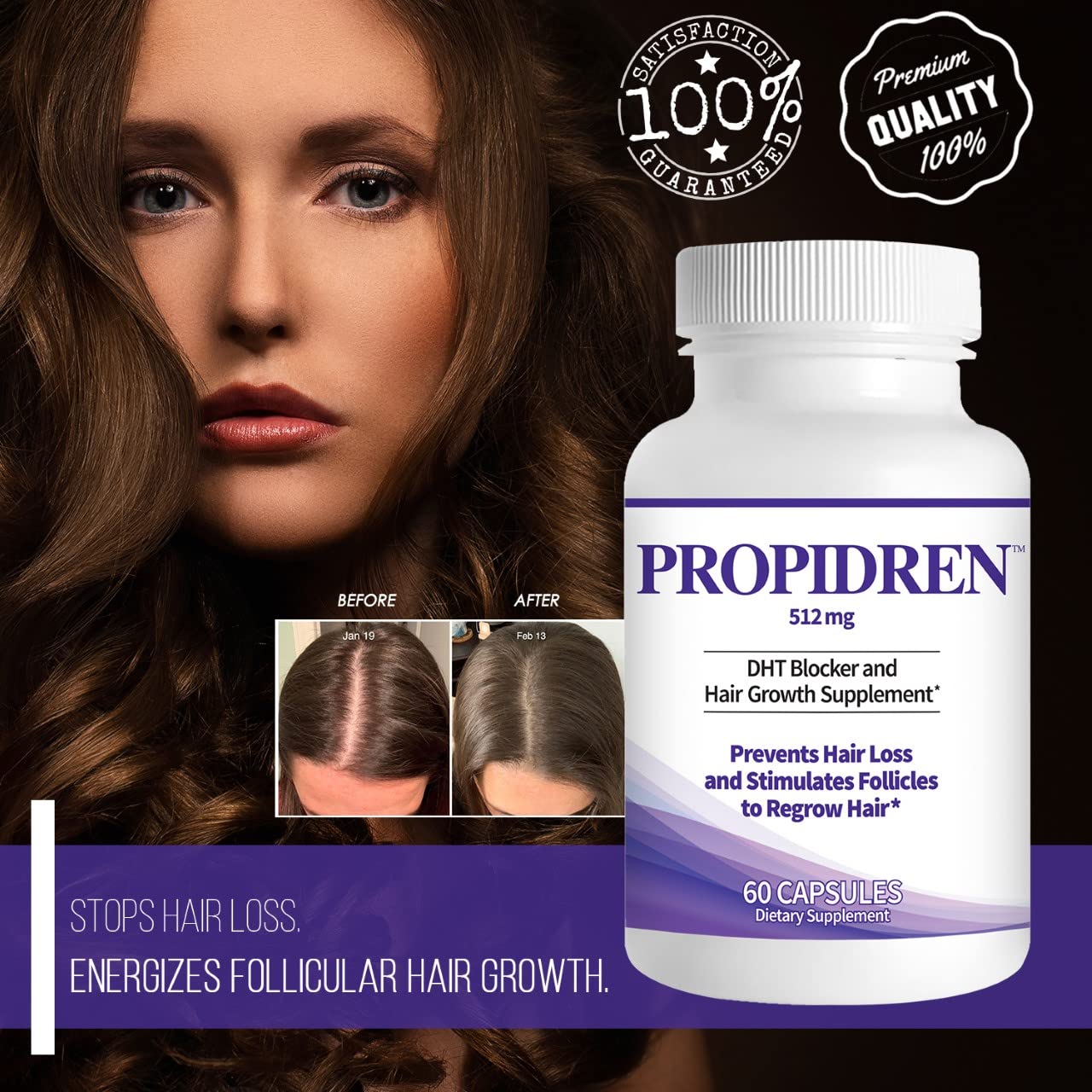 Pronexa Propidren ingredients Saw Palmetto for follicle support.