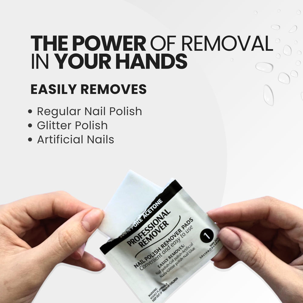 Pronto acetone wipes for salon and home, convenient and efficient.
