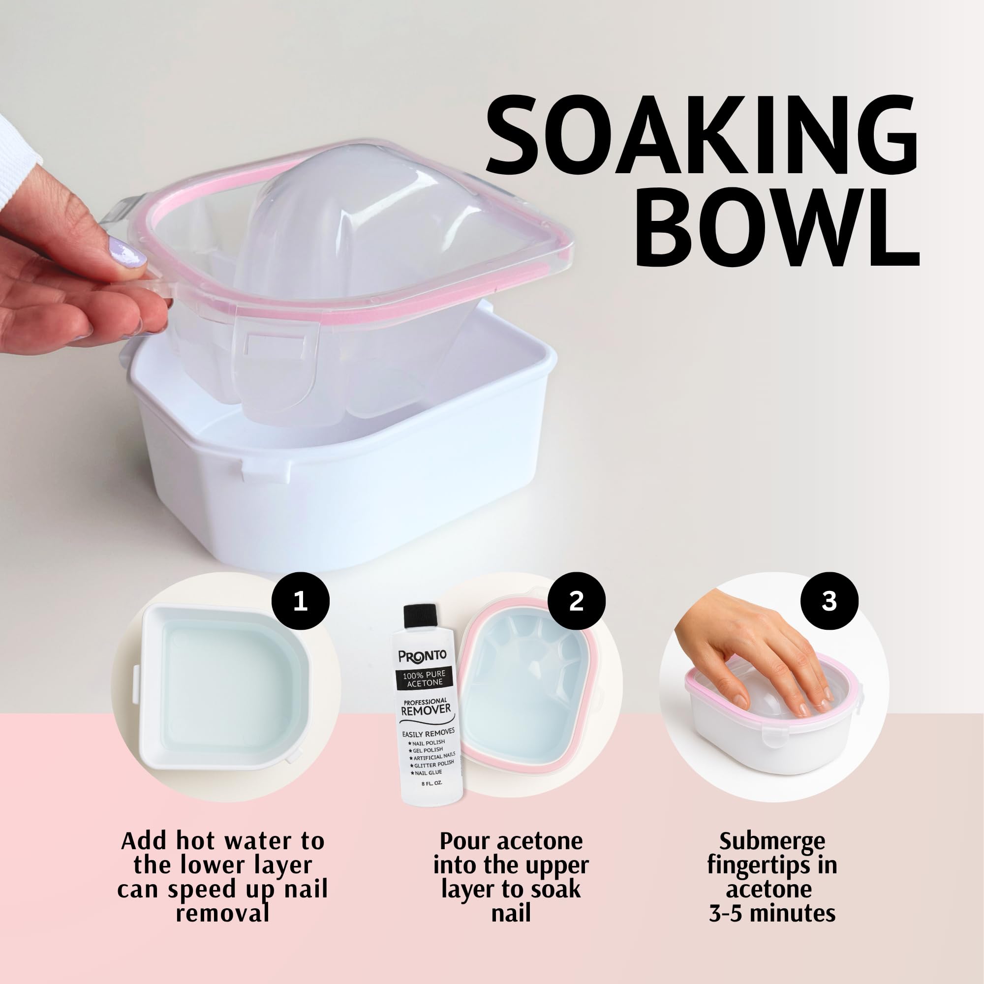 Pronto manicure tools storage case keeps everything organized.