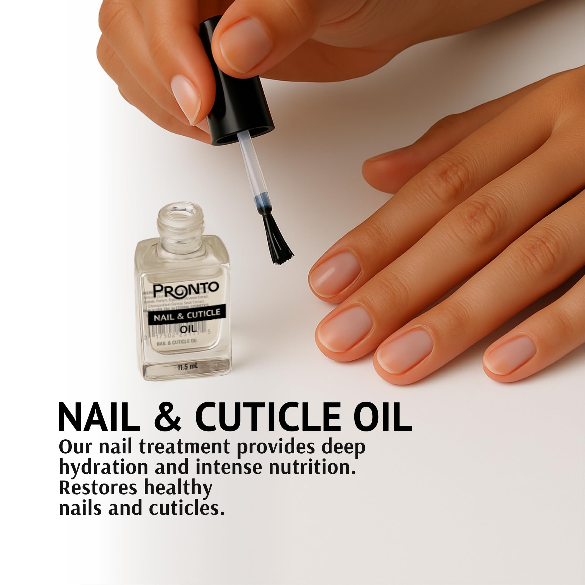 Pronto nail scraper ensures clean polish removal.