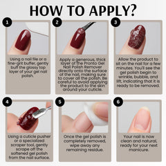 Pronto Peel-Off action demonstrates easy polish lift from nails