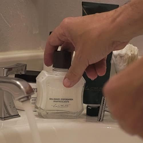 Proraso After Shave Balm menthol cool image conveys refreshing tingle and invigorating feel.