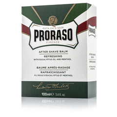 Proraso After Shave Balm texture closeup highlights non-greasy, light cream consistency.