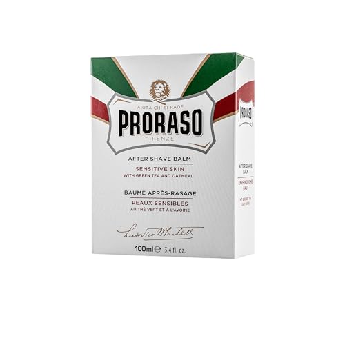 Application swirl of Proraso balm on skin demonstrating quick absorption