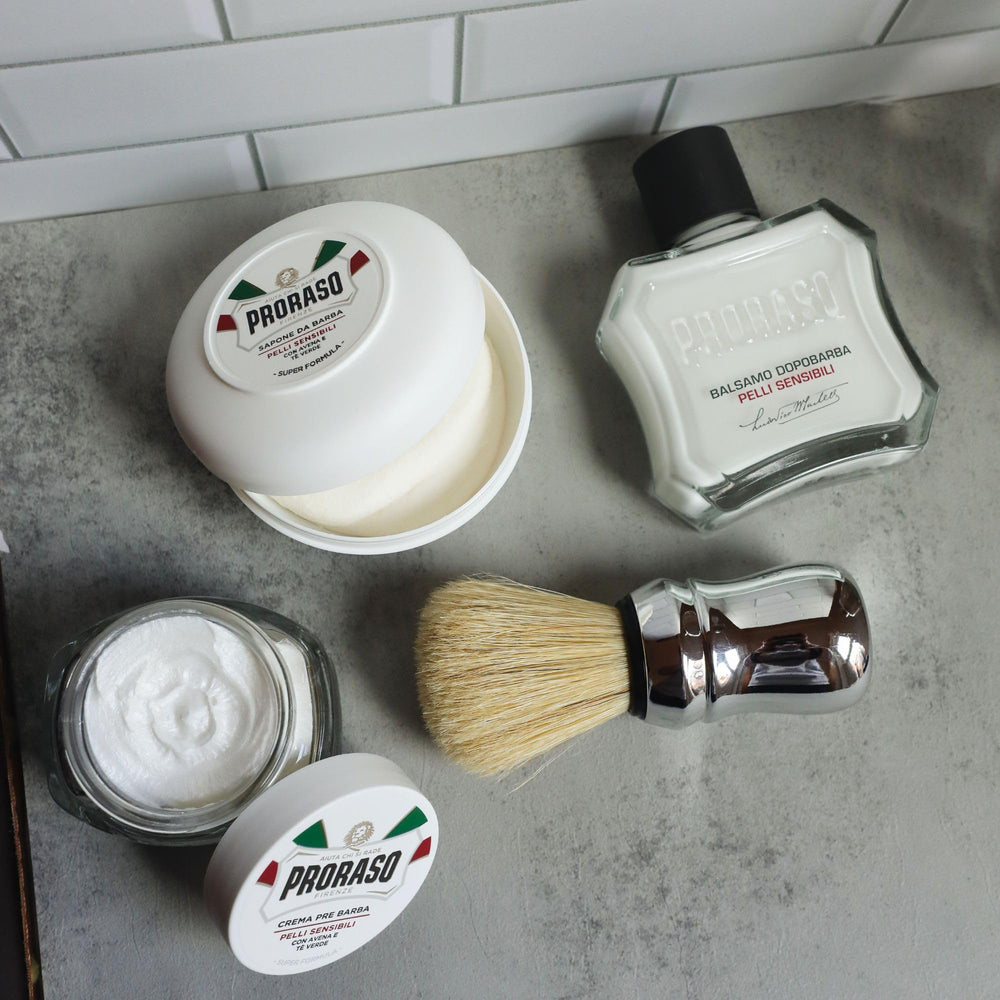 Alcohol-free aftershave balm suitable for sensitive skin care