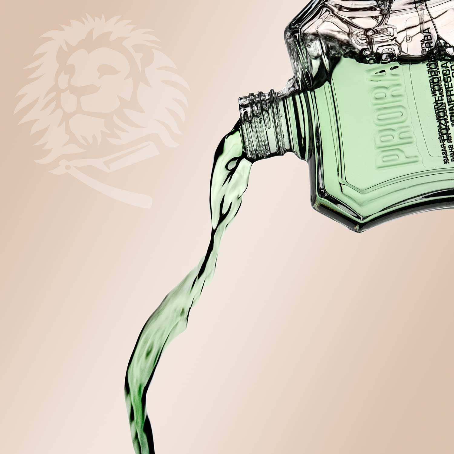 Proraso application-hand shows quick-drying splash for comfortable post-shave feel.