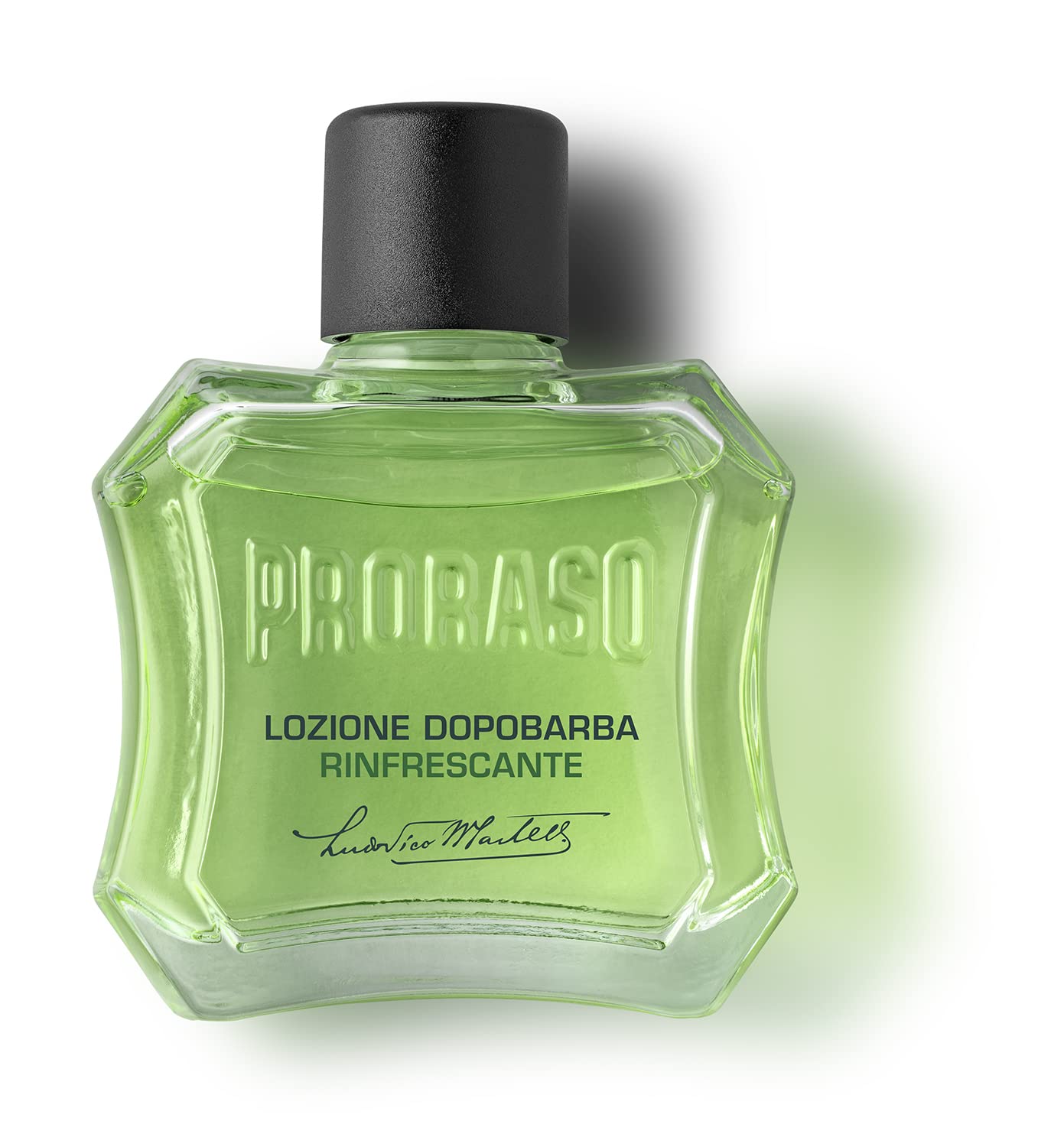 Proraso aftershave lotion menthol cooling splash helps revitalize skin.