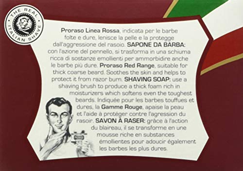 Proraso Lather applied to face forms protective barrier