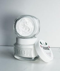 Close-up of Proraso cream texture ready to lather