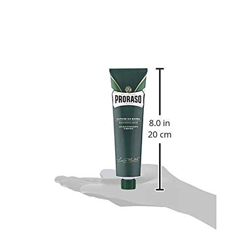 Classic Proraso barbershop fragrance in shaving cream for an Italian grooming ritual.