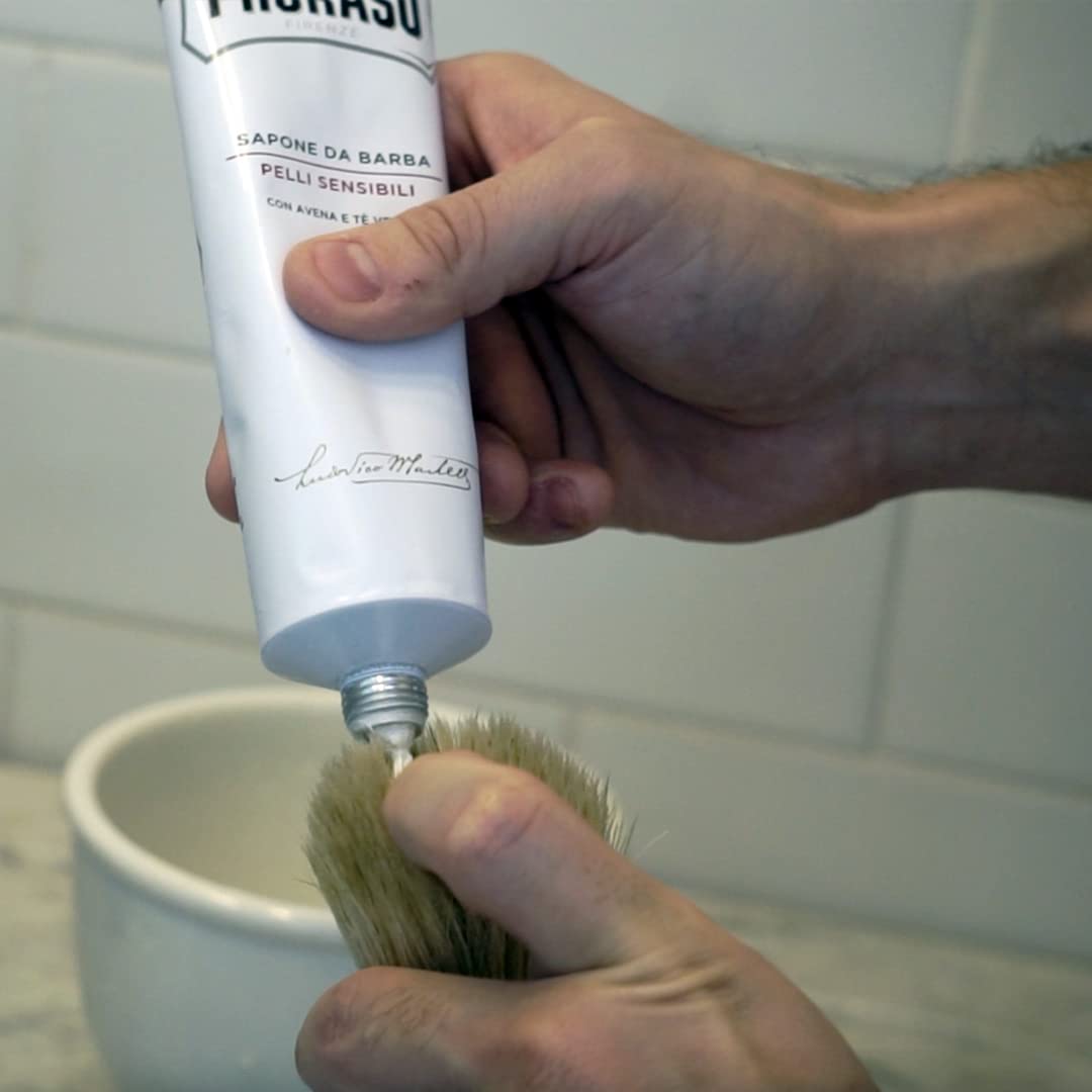 Proraso shaving cream provides improved razor glide thanks to protective lather.