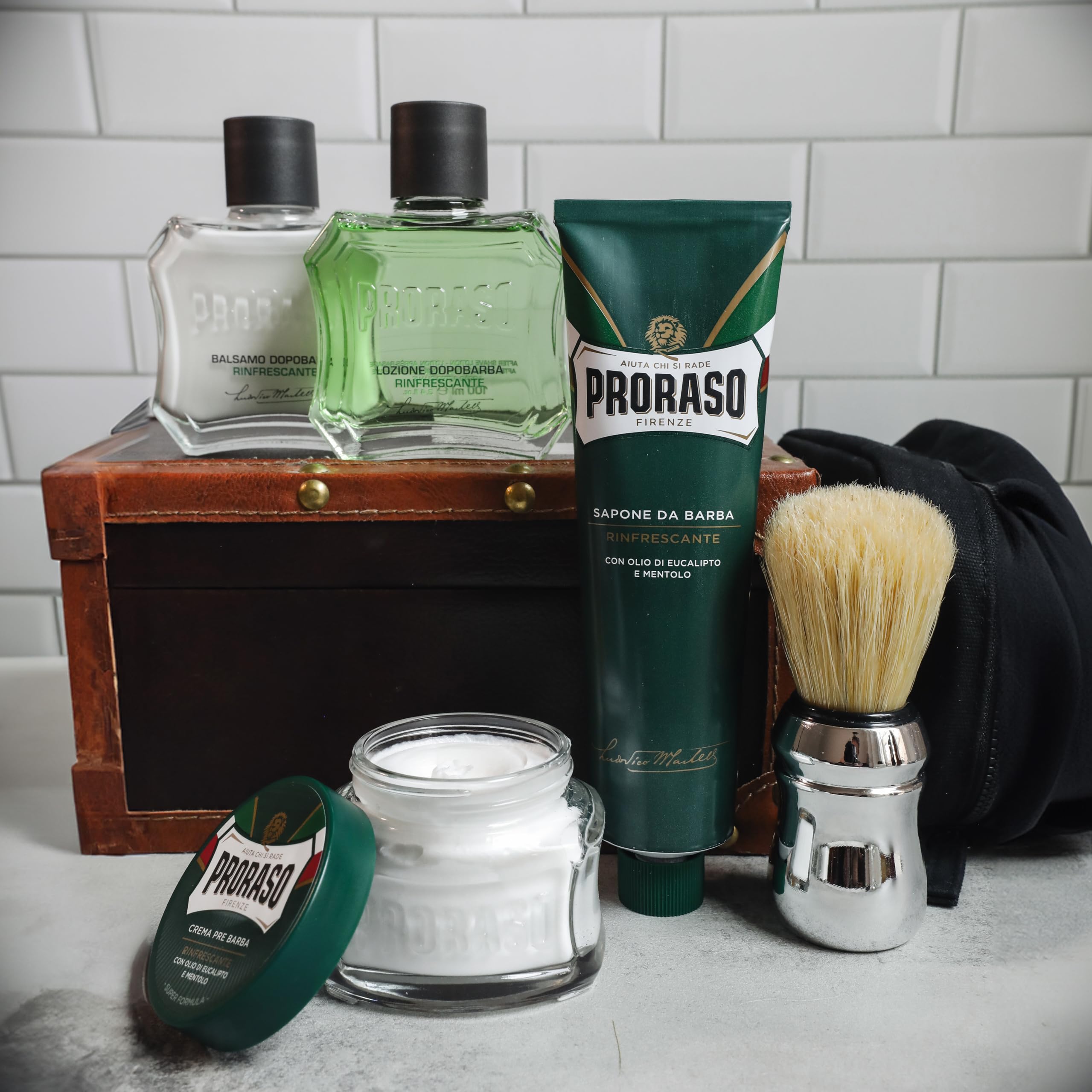 Proraso Shaving Cream travel tube ready for on-the-go grooming.