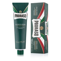 Proraso Shaving Cream tube being squeezed for easy dispensing and a smooth, close shave.