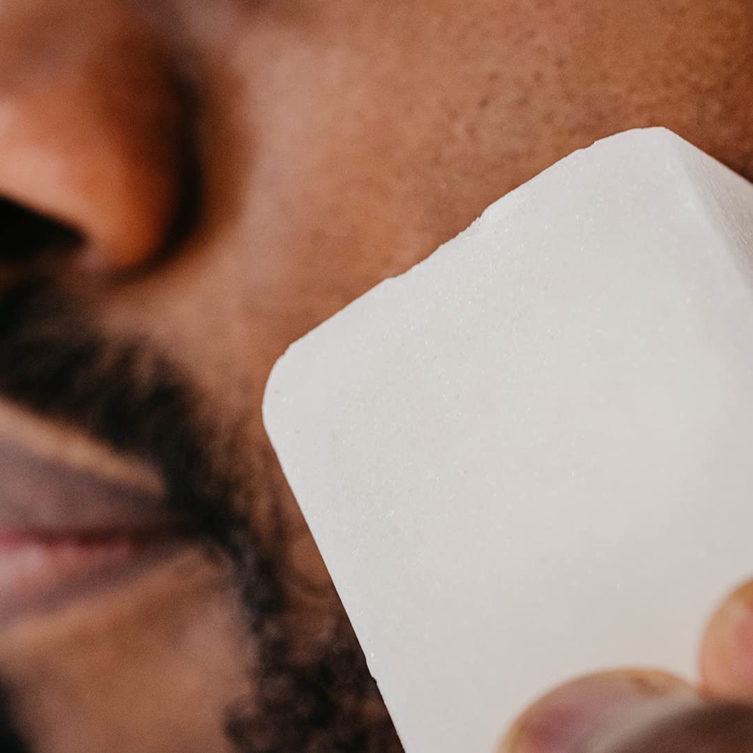 Proraso travel-compact alum block stays with you on trips.