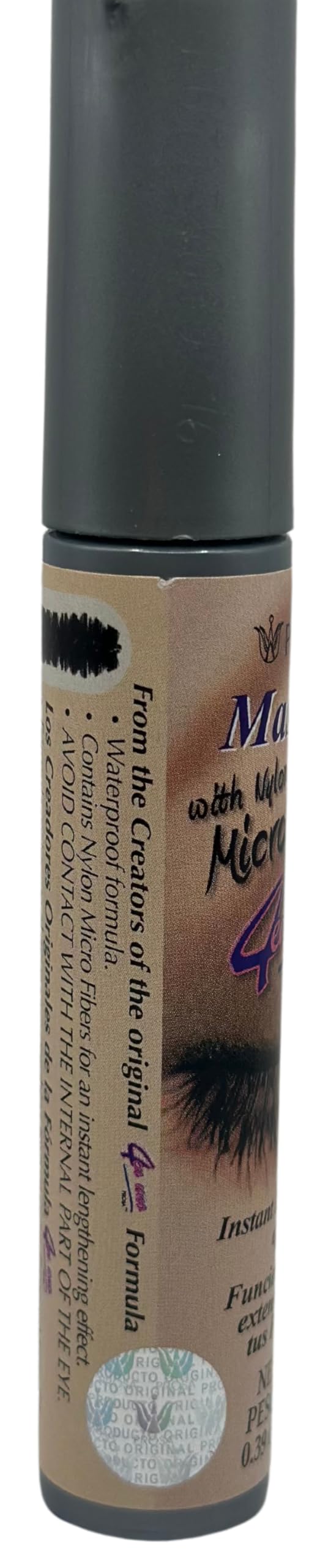 Prosa Máscara Pestañas Microfibras aporta volumen y negro intenso.
