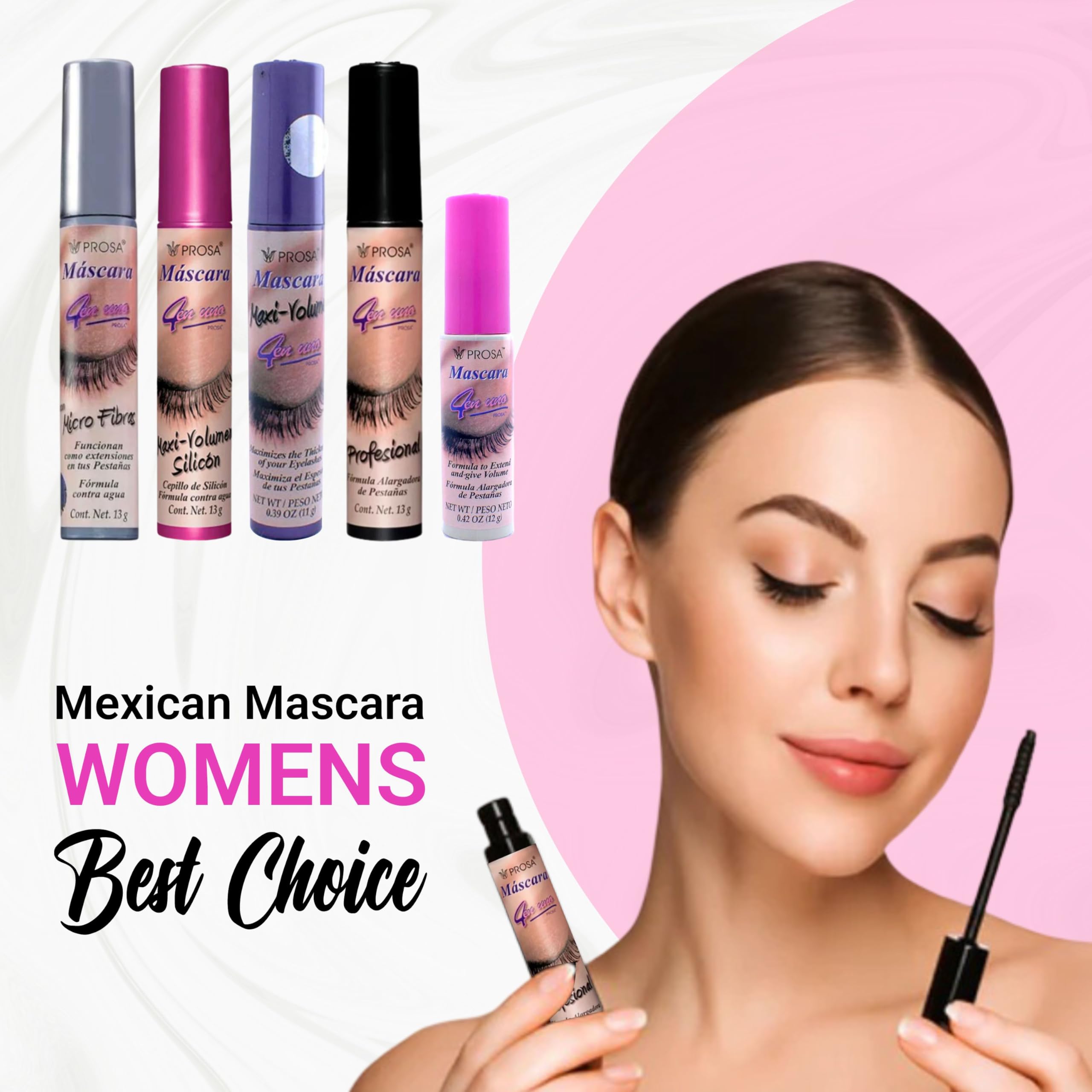 Prosa Mascara Profesional nutre las pestañas con aceites naturales para mayor salud.