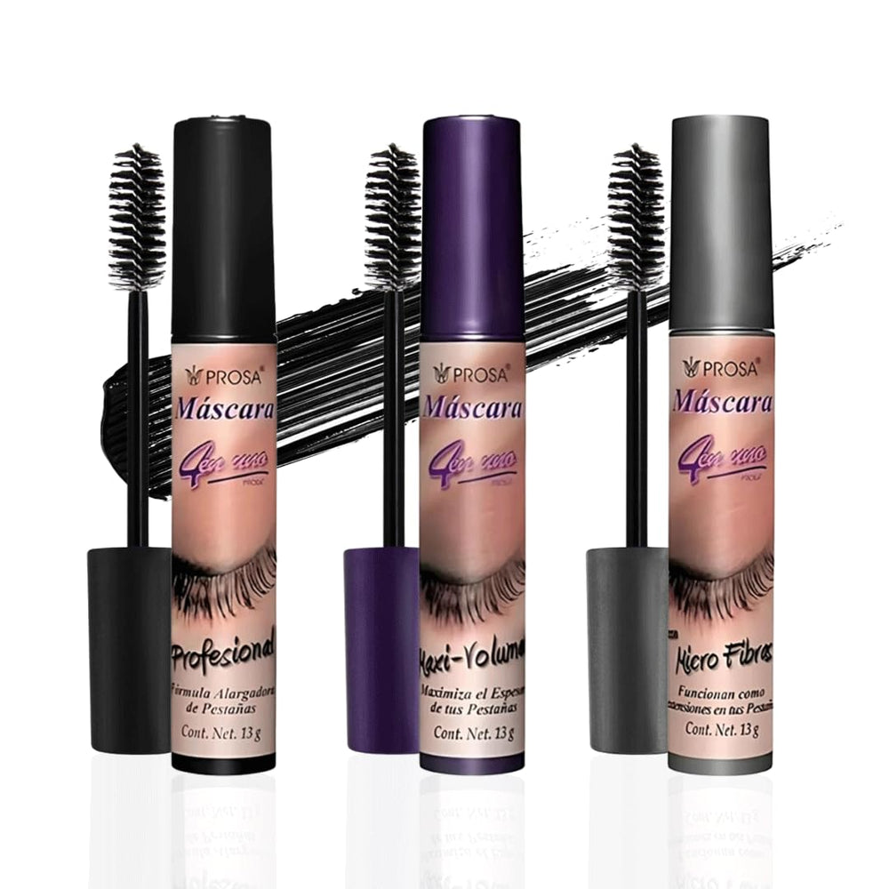 Prosa Mascara Set: volumen y microfibra para pestañas definidas todo el día