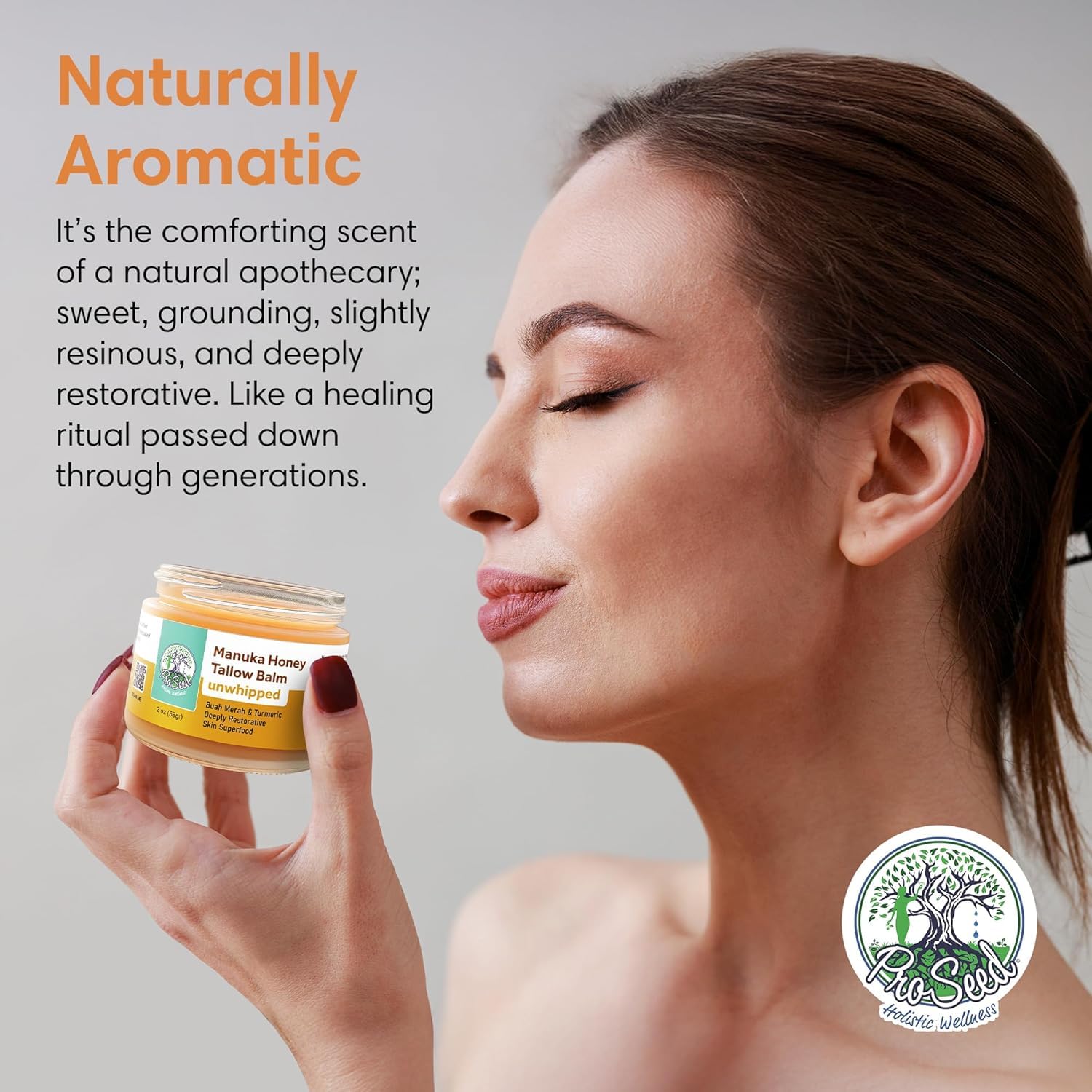 Creamy balm addressing dry skin hydration with ProSeed care