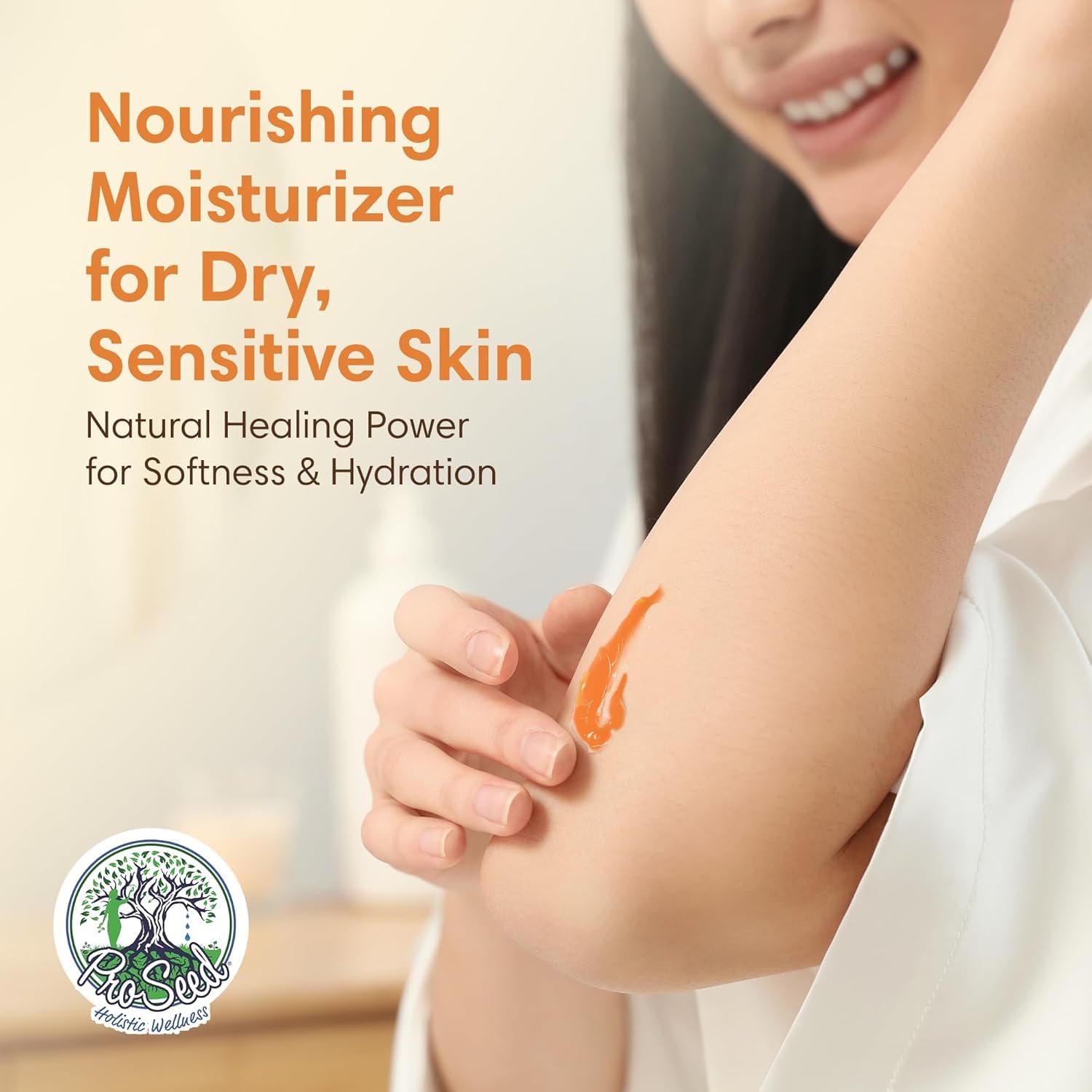 Face and body use with ProSeed balm for versatile hydration