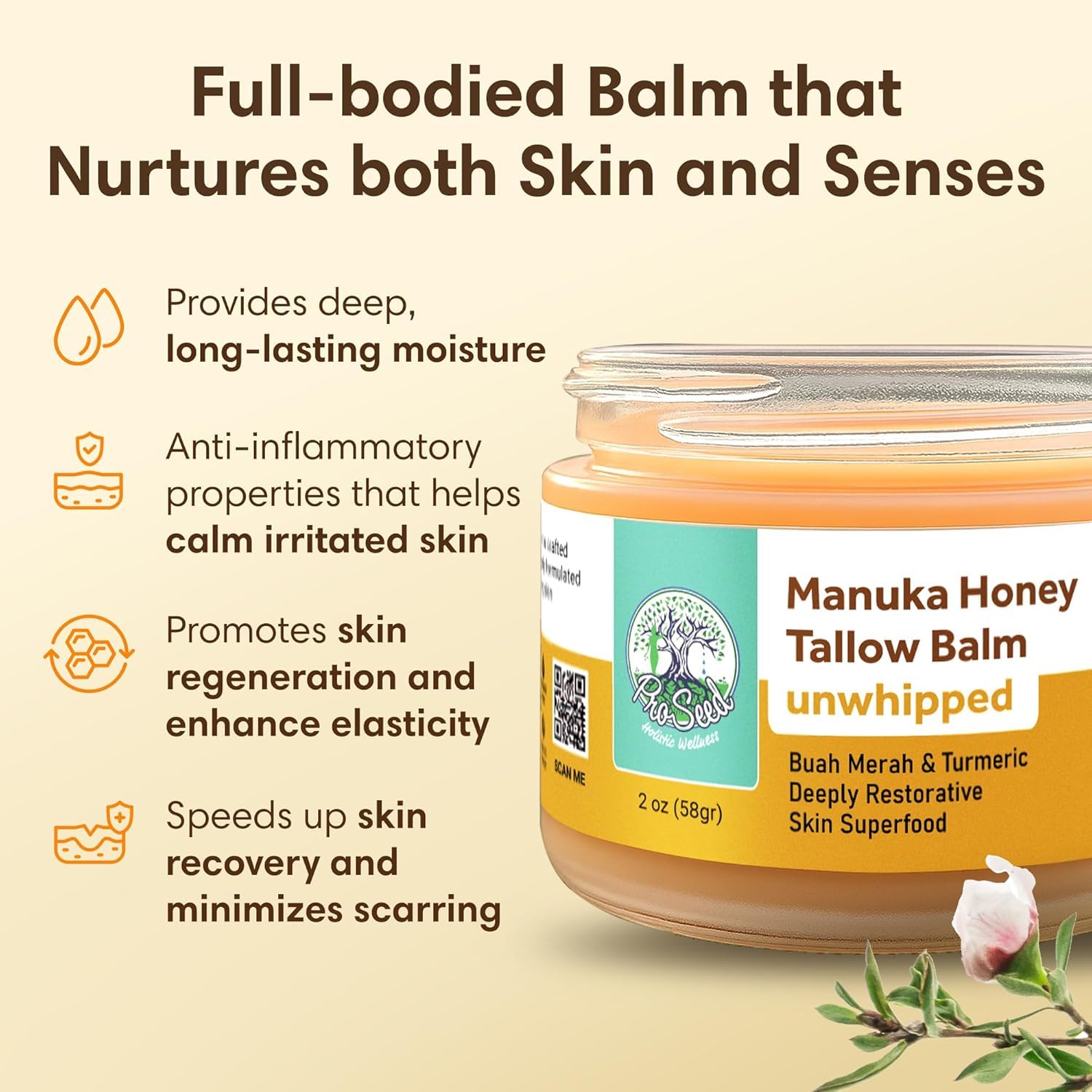 Balm swirl with frankincense oil ready for skincare routine