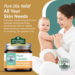Close-up of the ProSeed Lanolin Balm label showing purity.