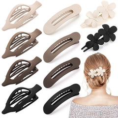 Prosuites 10-pcs french flat hair clips pack in matte finish for everyday hold