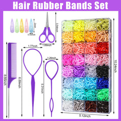 Prosuites 1700-piece rubber bands with wide color variety for creative styling